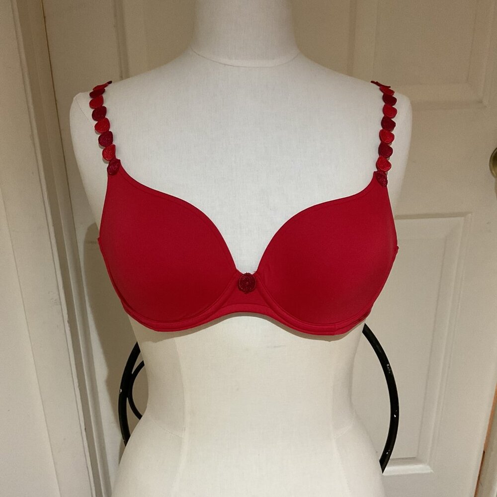 Marie Jo Tom Heart Shaped Padded Bra - Scarlet
